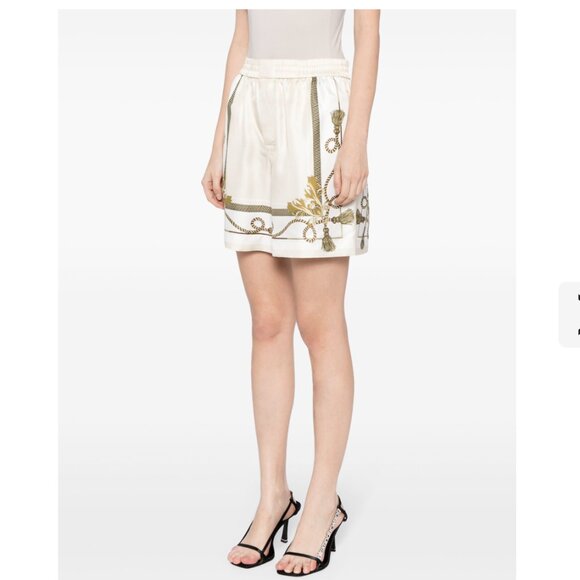 NEW Alexander Wang Baroque Print Silk Boxer Shorts - Picture 13 of 14